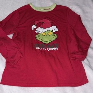 Red Kids T-Shirt with Green Trim